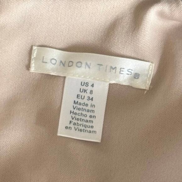 London Times 20's Style Halter Dress with Collar Women's 4 | Black | EUC - Picture 7 of 10